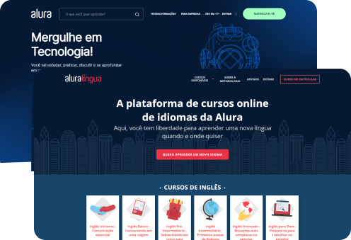 telas da alura plkus e do alura lingua